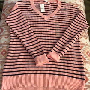 Gap V Neck striped sweater size small